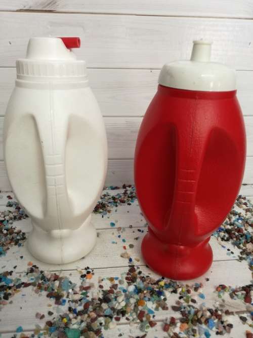 COCA-COLA - RUGBY BALL WATER BOTTLES X 2
