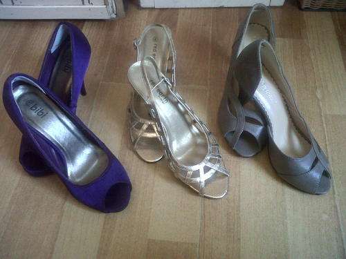 Gold high heels only- Size 4 (Other two pairs have been purchased)