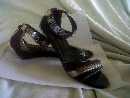 Beautiful Black and Silver sandal- size 4