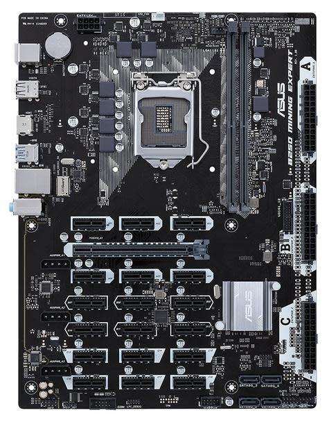 Intel I7 7700 with B250 Mining Expert Motherboard and 5 Raser Cards