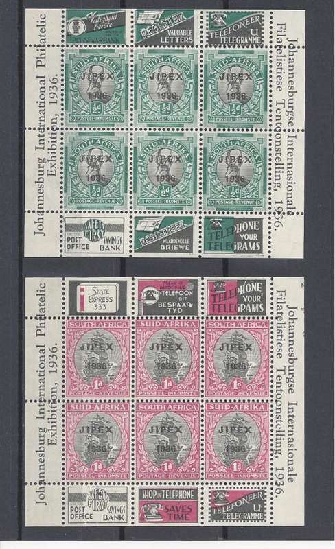 PAIR JIPEX SHEETS. UNMOUNTED MINT