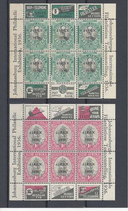 PAIR JIPEX SHEETS. UNMOUNTED MINT