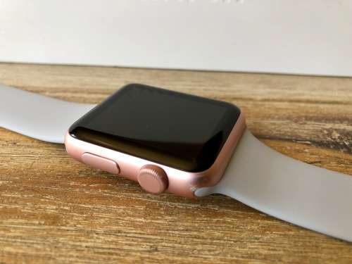 Apple Watch Series 1 42 mm Rose Gold with new Fog Grey sport band