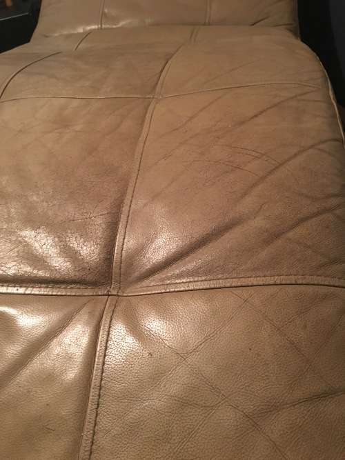 Leather fainting sofa couch