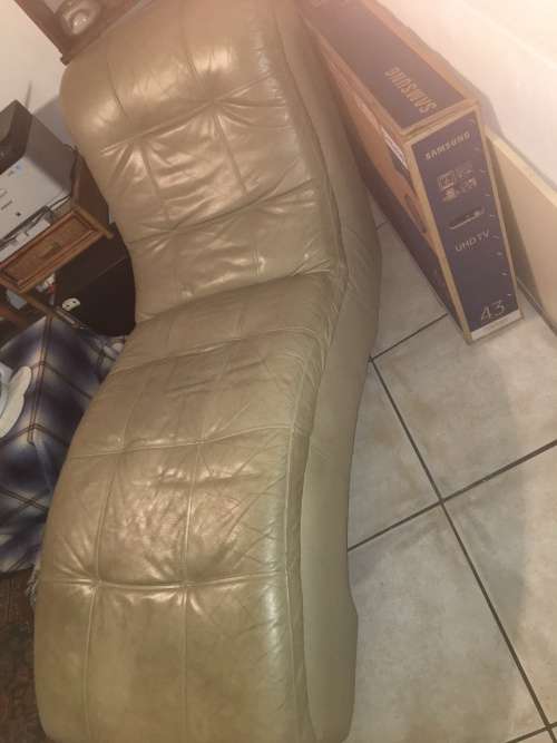 Leather fainting sofa couch