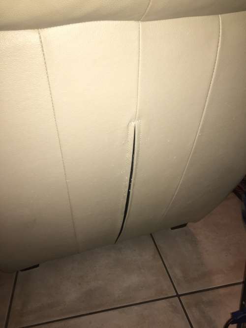 Leather fainting sofa couch
