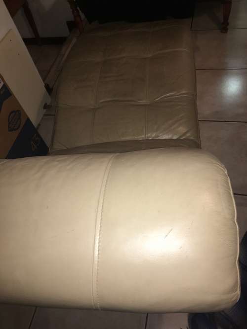 Leather fainting sofa couch