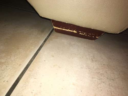 Leather fainting sofa couch