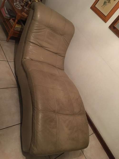 Leather fainting sofa couch