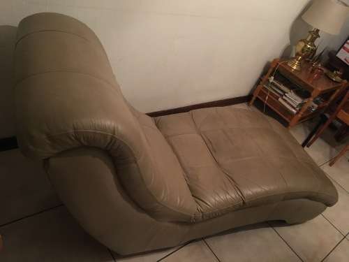 Leather fainting sofa couch