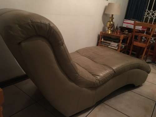 Leather fainting sofa couch