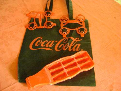 COCA COLA COLLECTIBLE ICE TRAY, BAG, 2L CARRIERS