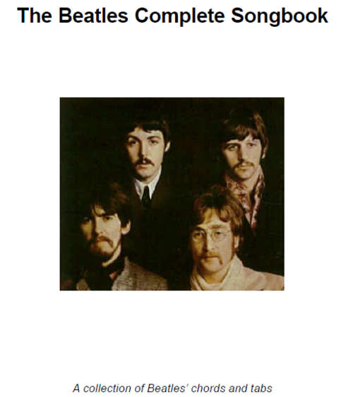 The Beatles Complete Songbook EBOOK