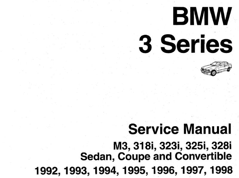 BMW 3 Series Service Manual EBOOK