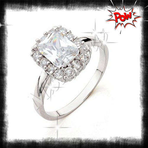 Stunning Emerald Cut Cr Diamond Dress Ring