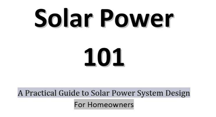 Solar Power 101 EBOOK (Free Download)