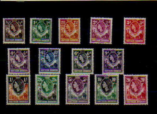 NORTHERN RHODESIA.1953.MINT SET OF 14.CAT R400