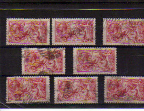 GB.KGV.1913-19.USED.5/- MIXTURE?AS PER SCAN. CAT R1000