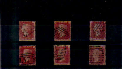 GB.QVIC.1858-70.1d REDS PLATS.USED.AS PER SCAN.CAT R419