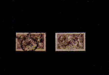 GB.KGV.1913-19. SEAHORSES.2/6.FINE USED.AS PER SCAN.CAT R1950