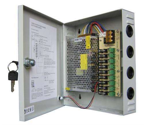 CCTV/Surveillence DC 12V 9 Output Camera power supply box