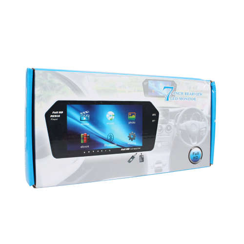 RearView Monitor - Reverse Monitor - 7" Bluetooth LED Rearview Monitor and Media Player