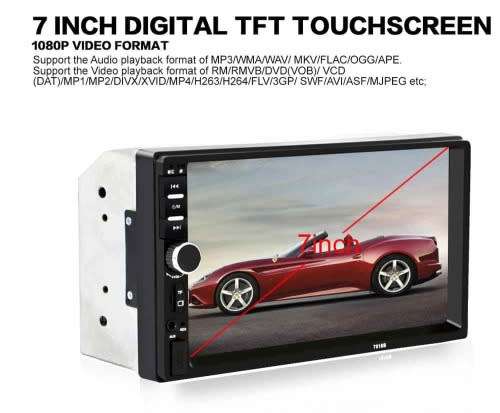 Car Radio - 7" Double Din Touch screen Media player