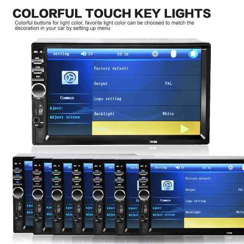 Car Radio - 7" Double Din Touch screen Media player