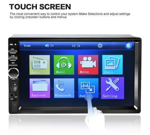 Car Radio - 7" Double Din Touch screen Media player