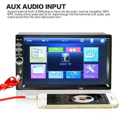Car Radio - 7" Double Din Touch screen Media player