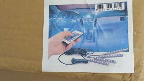 Car Strobe Lights - In Car 4 x 9 LED Strobe Lights With switch and controller
