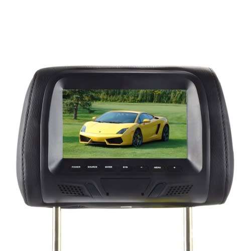 Set of 2 Backseat Headrest Monitors - 7" USB, SD card reader