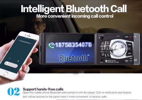 Car Radio - Car  Media Player 4.1"TFT Screen USB, MP5, FM Bluetooth & Aux
