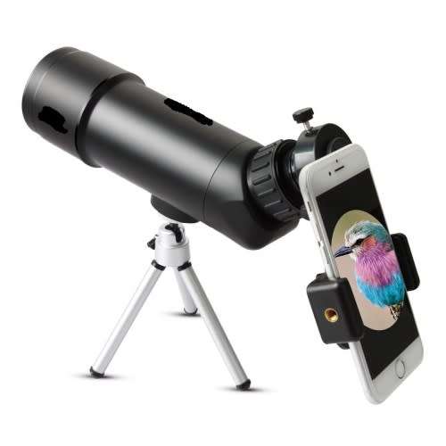 Scope Cell Phone Spotting Scope 20 x 52 -  Dual Spotting Scope With Cellphone Mount
