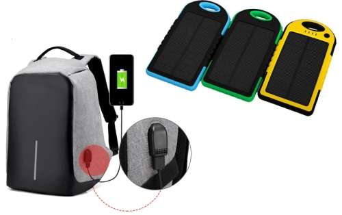 Laptop Bag + Solar Power Bank - Anti-Theft Laptop Bag - Stylish Design Anti-Theft Laptop Safety Bag