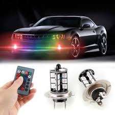 LAmp Colorful With Remote  LED H7 RGB Auto