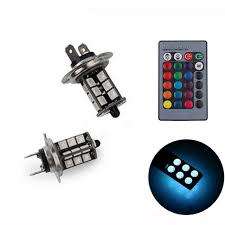 LAmp Colorful With Remote  LED H7 RGB Auto