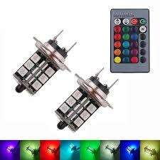 LAmp Colorful With Remote  LED H7 RGB Auto