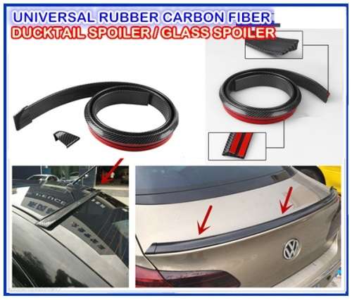 Boot Spoiler - 1.5m Rubber Carbon Look Tail And Glass Spoiler