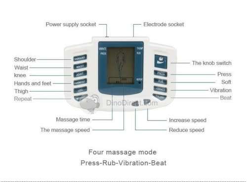 JR-309 New Electrical Stimulator Full Body Relax Muscle Massager,Pulse tens Acupuncture with therapy