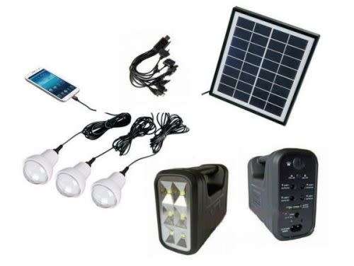 Solar Light Kit -  Outdoor Solar Lighting System - 3 Bulb LED Solar Light Kit