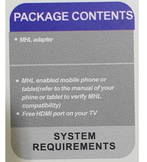 MHL to HDMI - Samsung GalaxyS/Note MHL to HDMI Media Adaptor