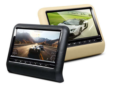9" Headrest Monitor - 9" DVD Headrest Monitors with built in Speakers - Media Monitors
