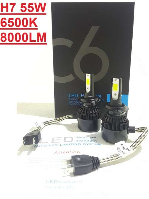 LED Headlight Kit - C6 H7 55W 2pin LED Head Light Kit - H7 2pin 12V~24V LED Headlights