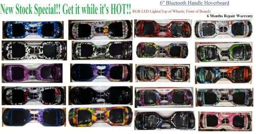 6" Bluetooth Hoverboard - Hoverboard Multiple Colours available(See Images)