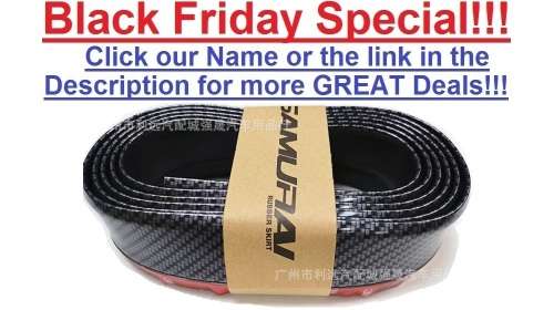 Black Friday Special!!! Carbon look 2.5m Rubber Lip fits - 2.5m Samurai Rubber Lip Protector