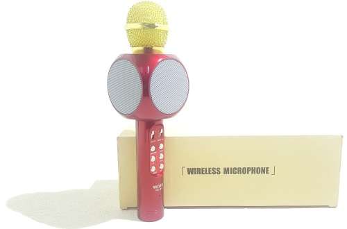 Clearance Auction!!! Microphone - Bluetooth Karaoke Mic with Built-In Speakers and LEDs