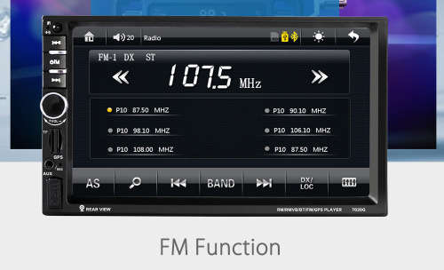 Car Radio GPS Double Din Touch screen Car Radio with Free Square Reverse Camera