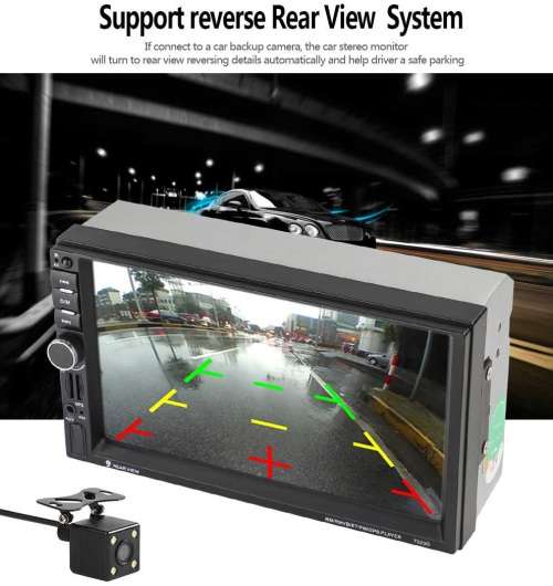 Car Radio GPS Double Din Touch screen Car Radio with Free Square Reverse Camera