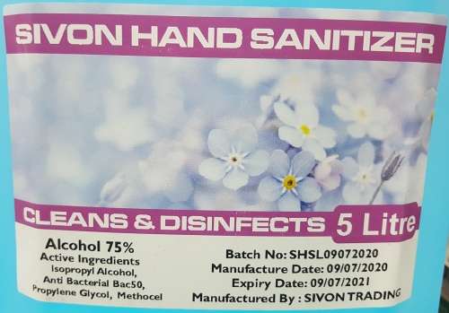 5 liter Hand Sanitizer - Hand Sanitizer 5liter(75%Alcohol)[Wholesale/Bulk]